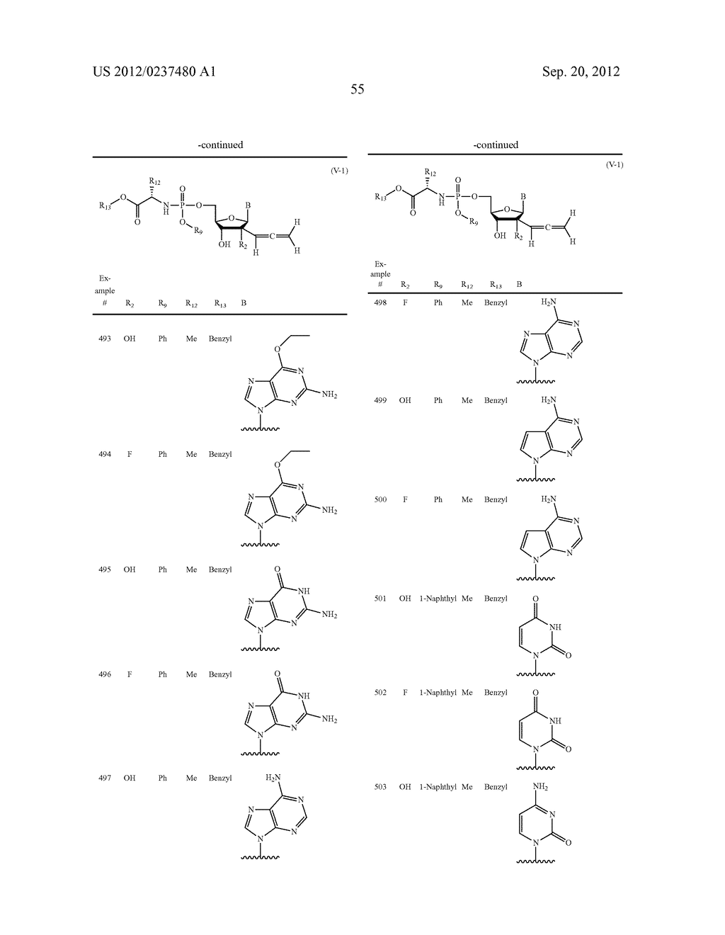 2'ALLENE-SUBSTITUTED NUCLEOSIDE DERIVATIVES - diagram, schematic, and image 56