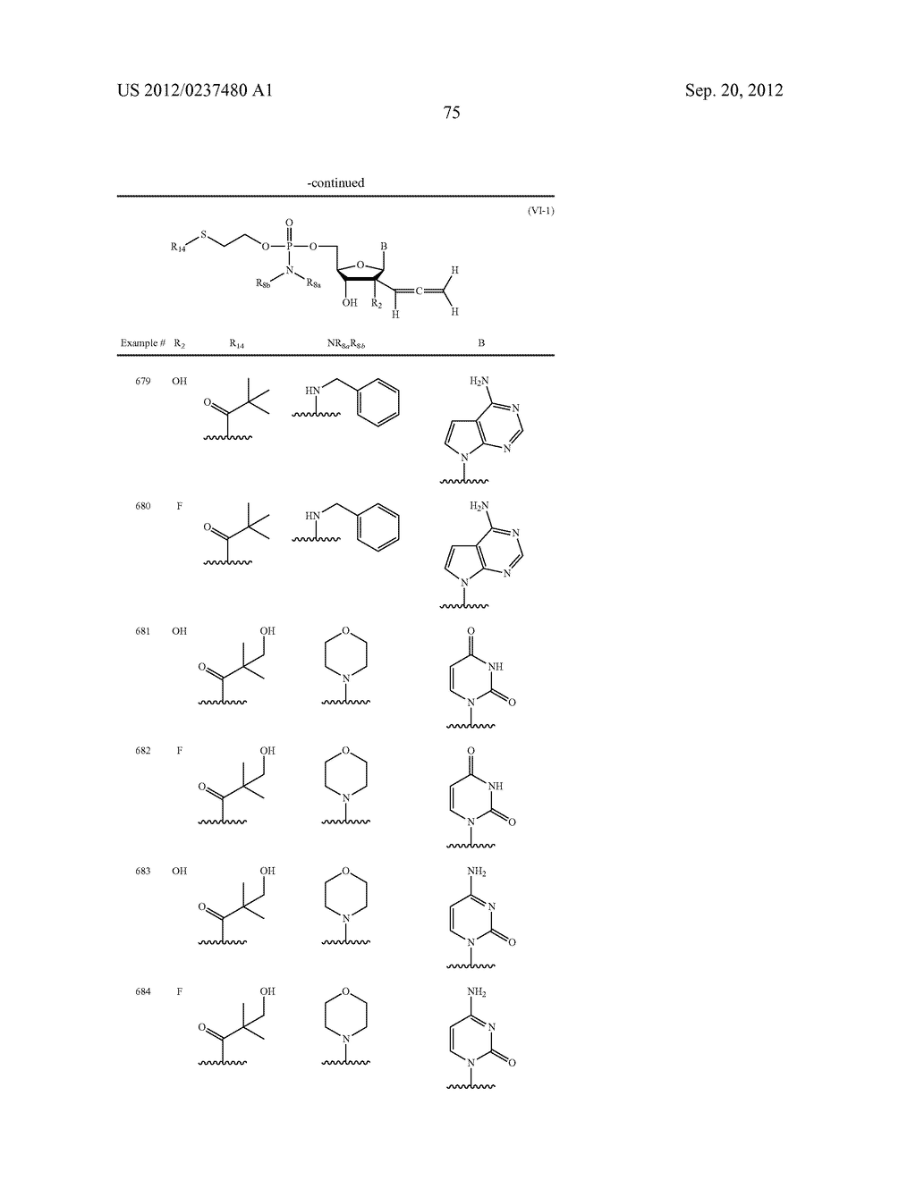 2'ALLENE-SUBSTITUTED NUCLEOSIDE DERIVATIVES - diagram, schematic, and image 76