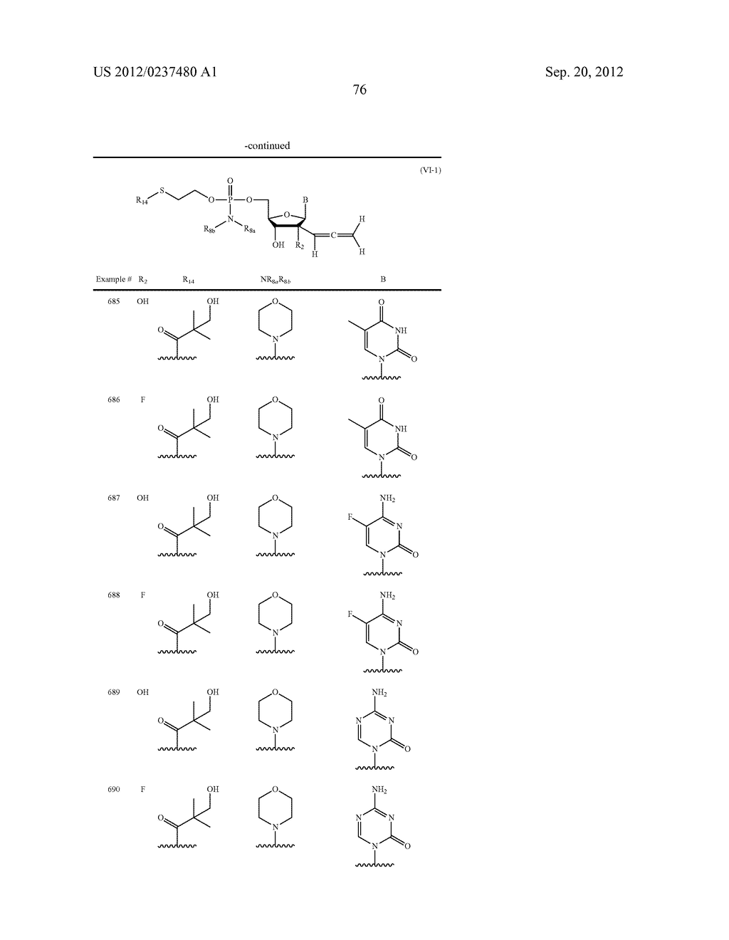 2'ALLENE-SUBSTITUTED NUCLEOSIDE DERIVATIVES - diagram, schematic, and image 77