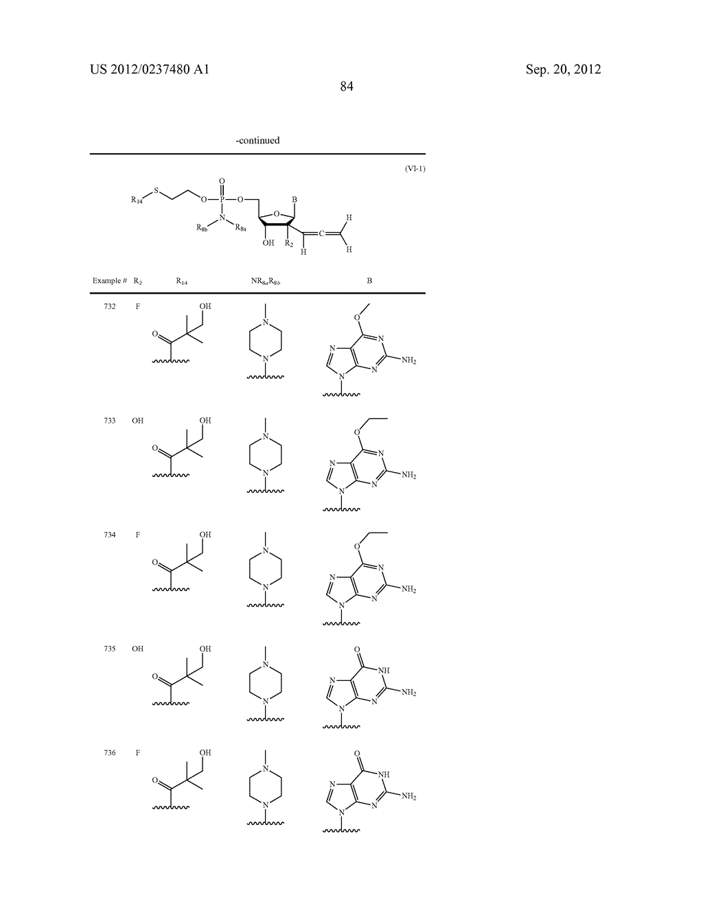 2'ALLENE-SUBSTITUTED NUCLEOSIDE DERIVATIVES - diagram, schematic, and image 85