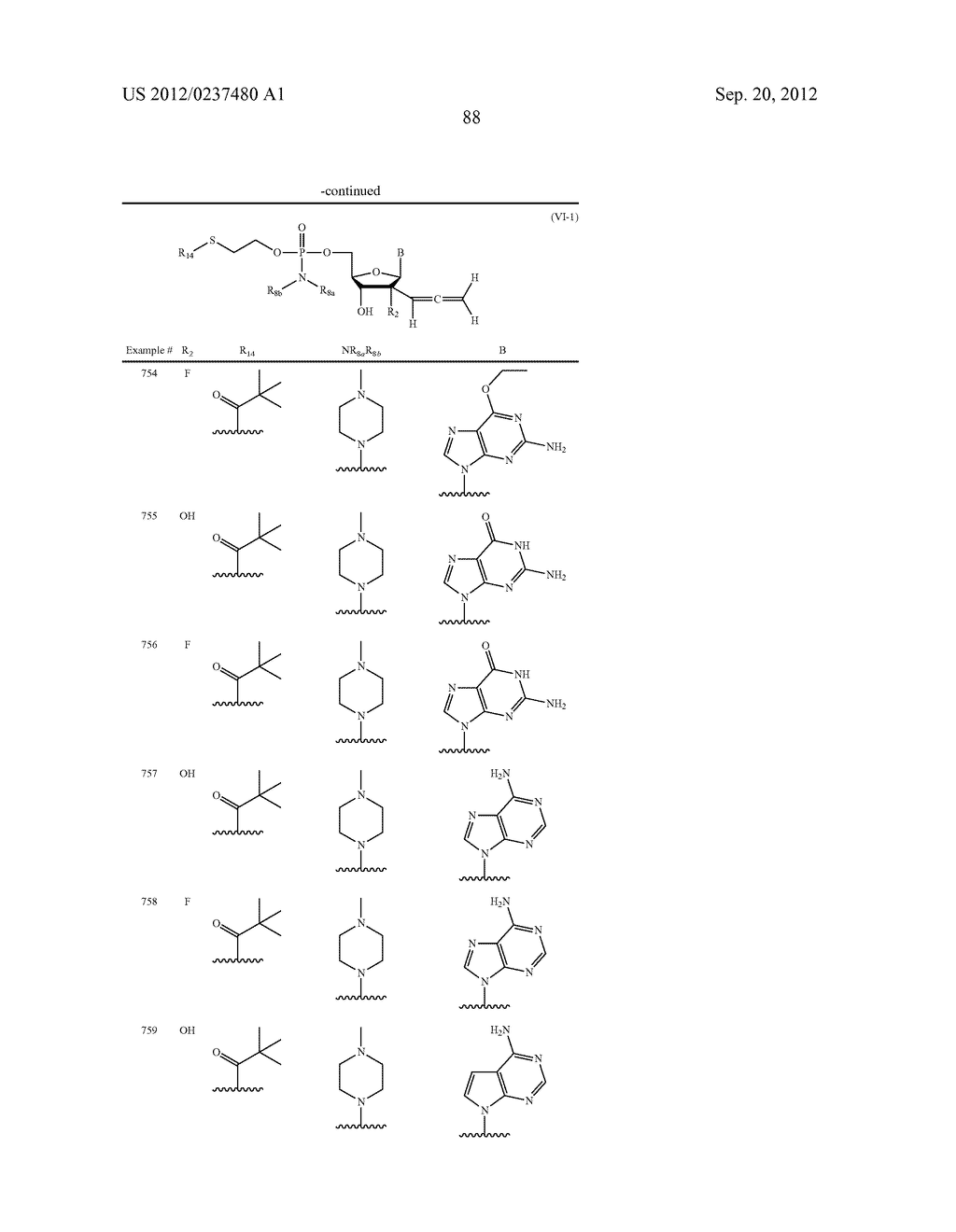 2'ALLENE-SUBSTITUTED NUCLEOSIDE DERIVATIVES - diagram, schematic, and image 89