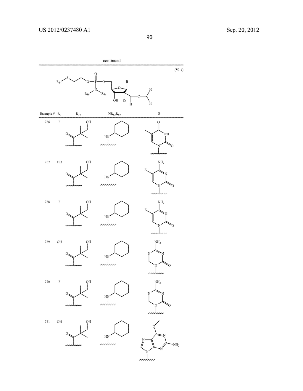 2'ALLENE-SUBSTITUTED NUCLEOSIDE DERIVATIVES - diagram, schematic, and image 91