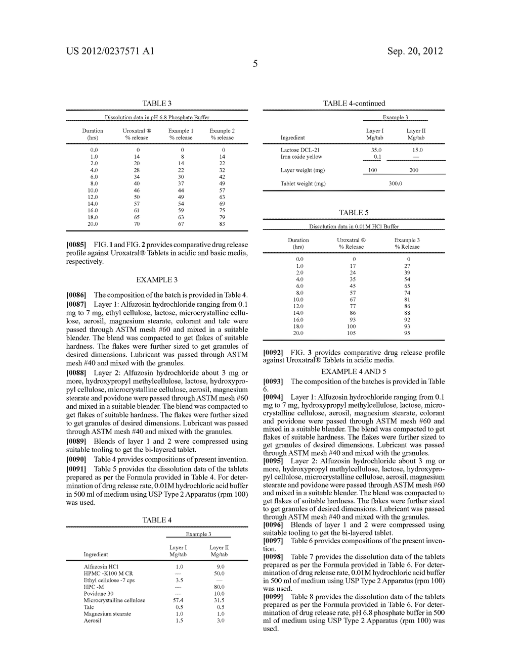 SUSTAINED RELEASE COMPOSITIONS OF ALFUZOSIN - diagram, schematic, and image 12