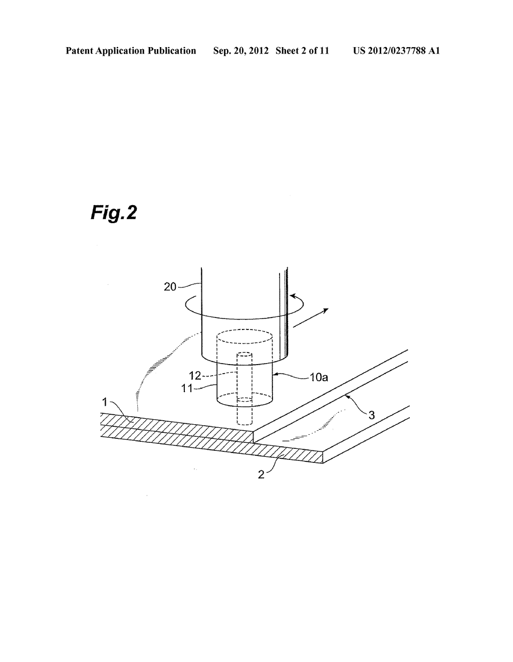 METAL MATERIAL PROCESSING METHOD, STRUCTURE PROCESSED USING METAL MATERIAL     PROCESSING METHOD AND ROTARY TOOL - diagram, schematic, and image 03