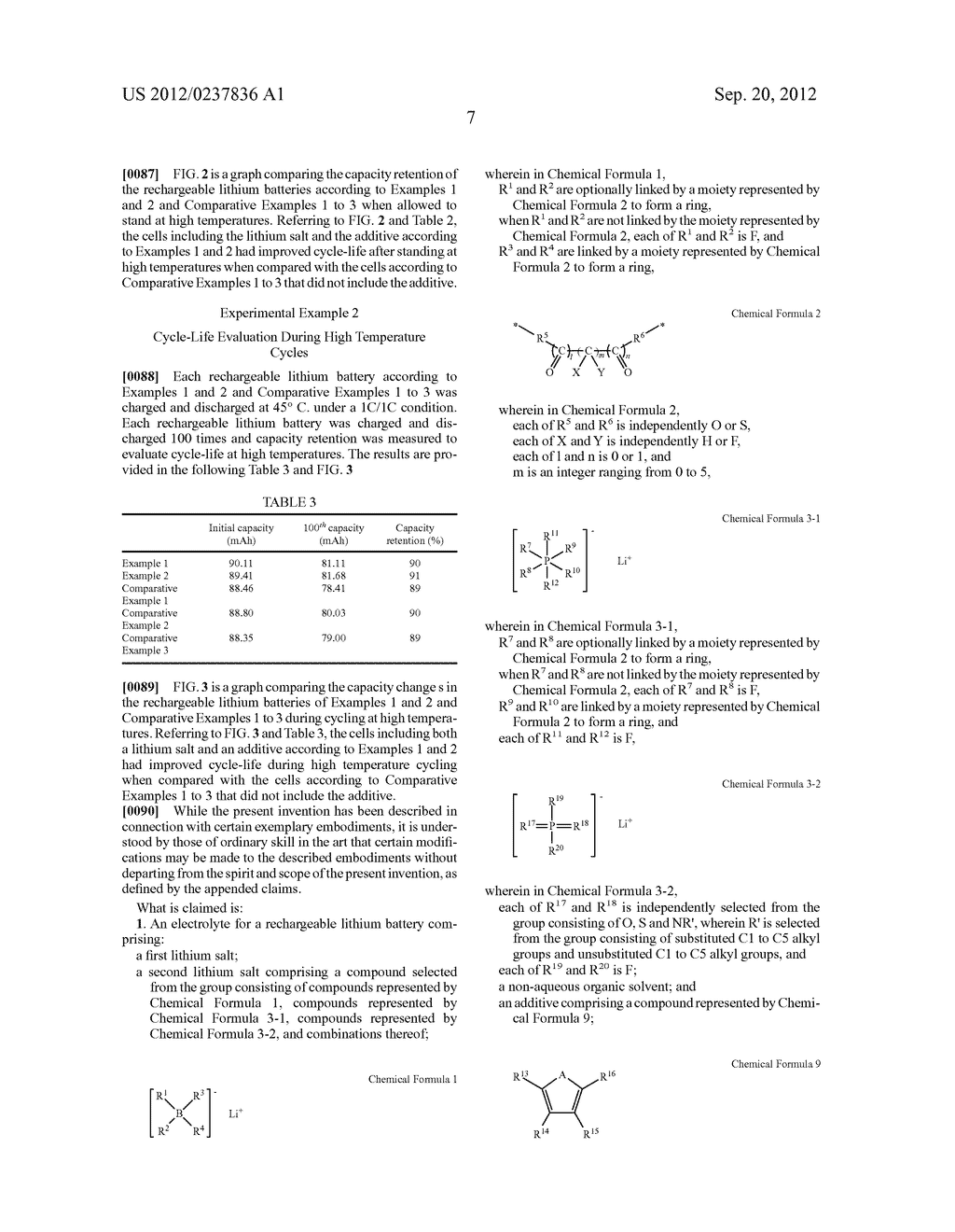 ELECTROLYTE FOR RECHARGEABLE LITHIUM BATTERY, AND RECHARGEABLE LITHIUM     BATTERY INCLUDING THE SAME - diagram, schematic, and image 11