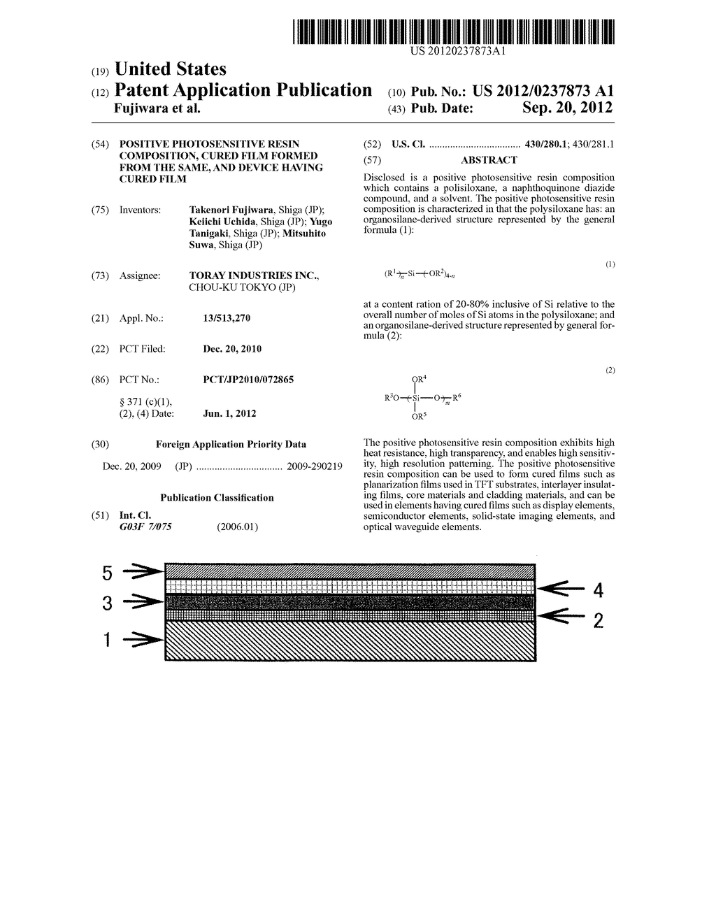 POSITIVE PHOTOSENSITIVE RESIN COMPOSITION, CURED FILM FORMED FROM THE     SAME, AND DEVICE HAVING CURED FILM - diagram, schematic, and image 01