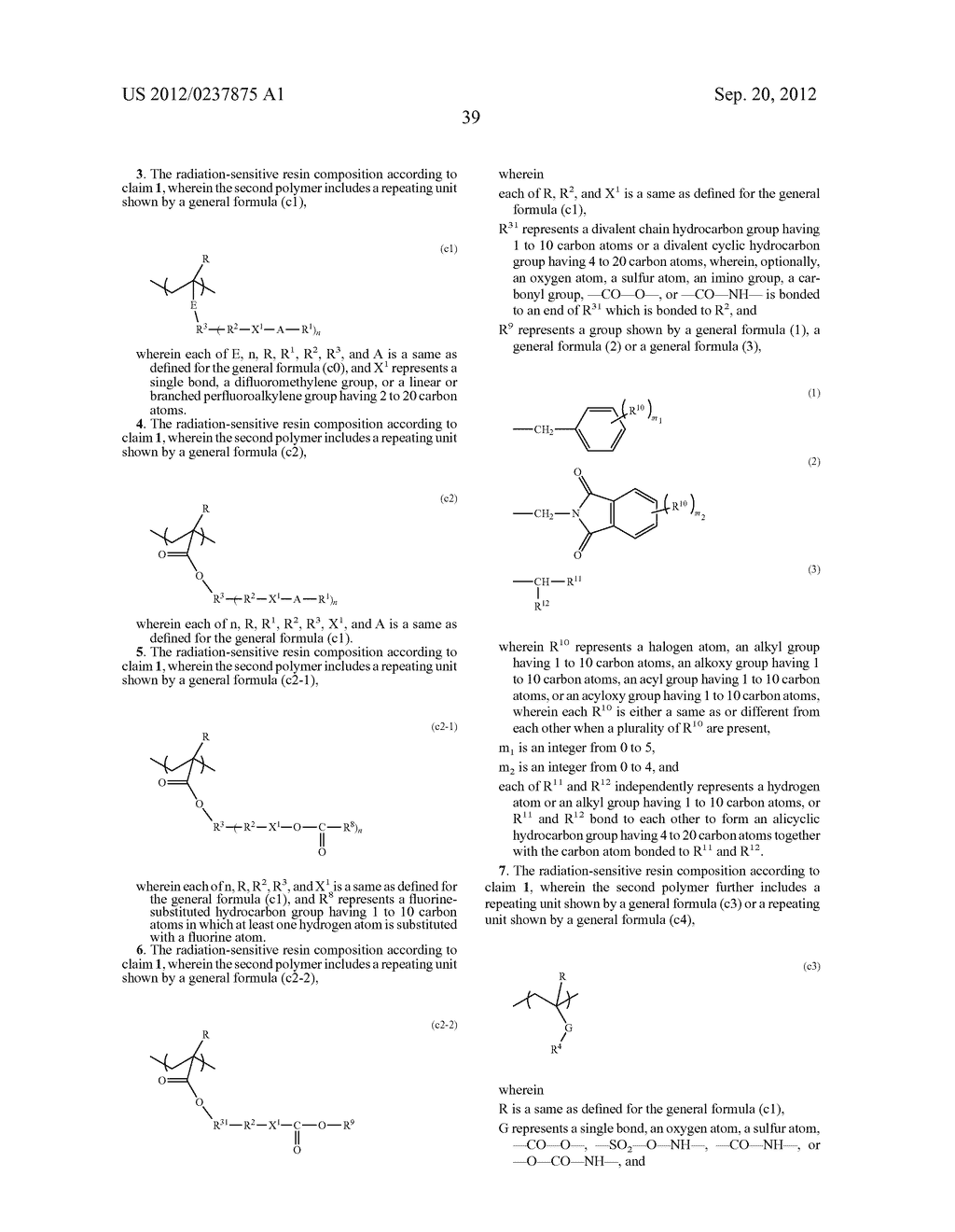 RADIATION-SENSITIVE RESIN COMPOSITION, METHOD FOR FORMING RESIST PATTERN,     POLYMER AND POLYMERIZABLE COMPOUND - diagram, schematic, and image 40