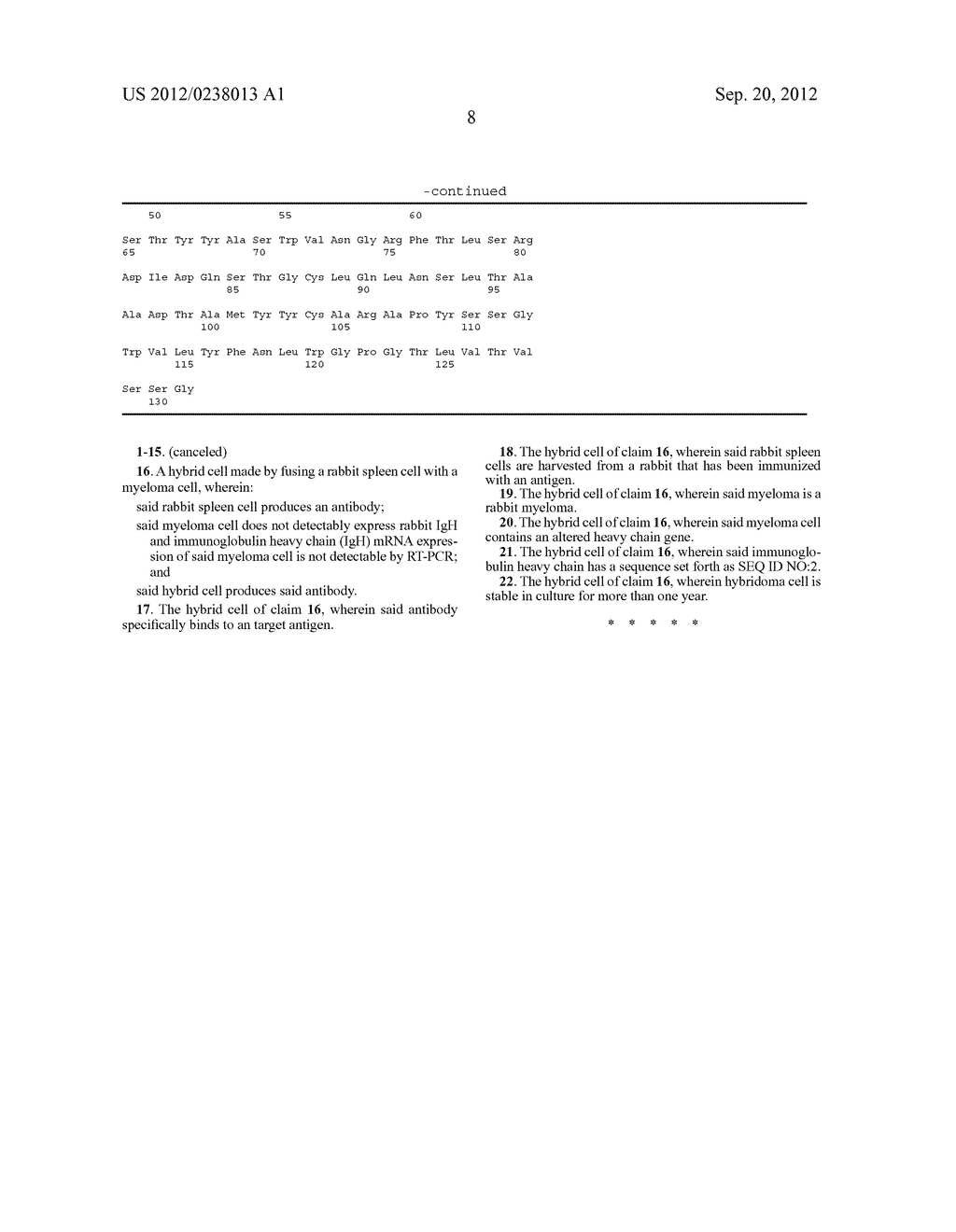 FUSION PARTNER FOR PRODUCTION OF MONOCLONAL RABBIT ANTIBODIES - diagram, schematic, and image 14