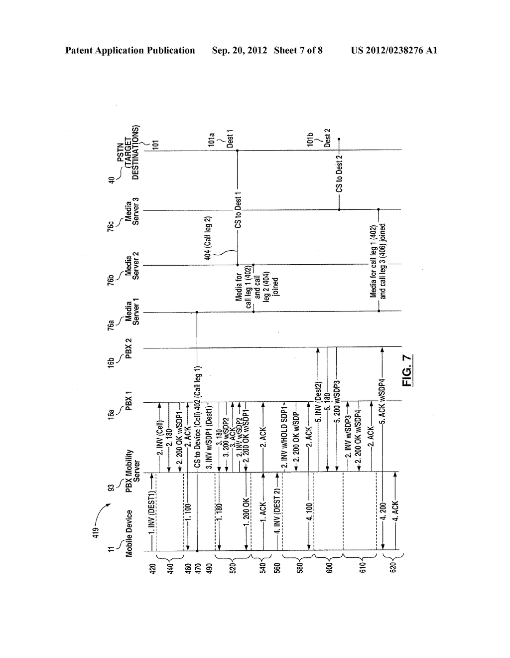 PBX MOBILITY SYSTEM WITH MULTIPLE CALL LEGS - diagram, schematic, and image 08