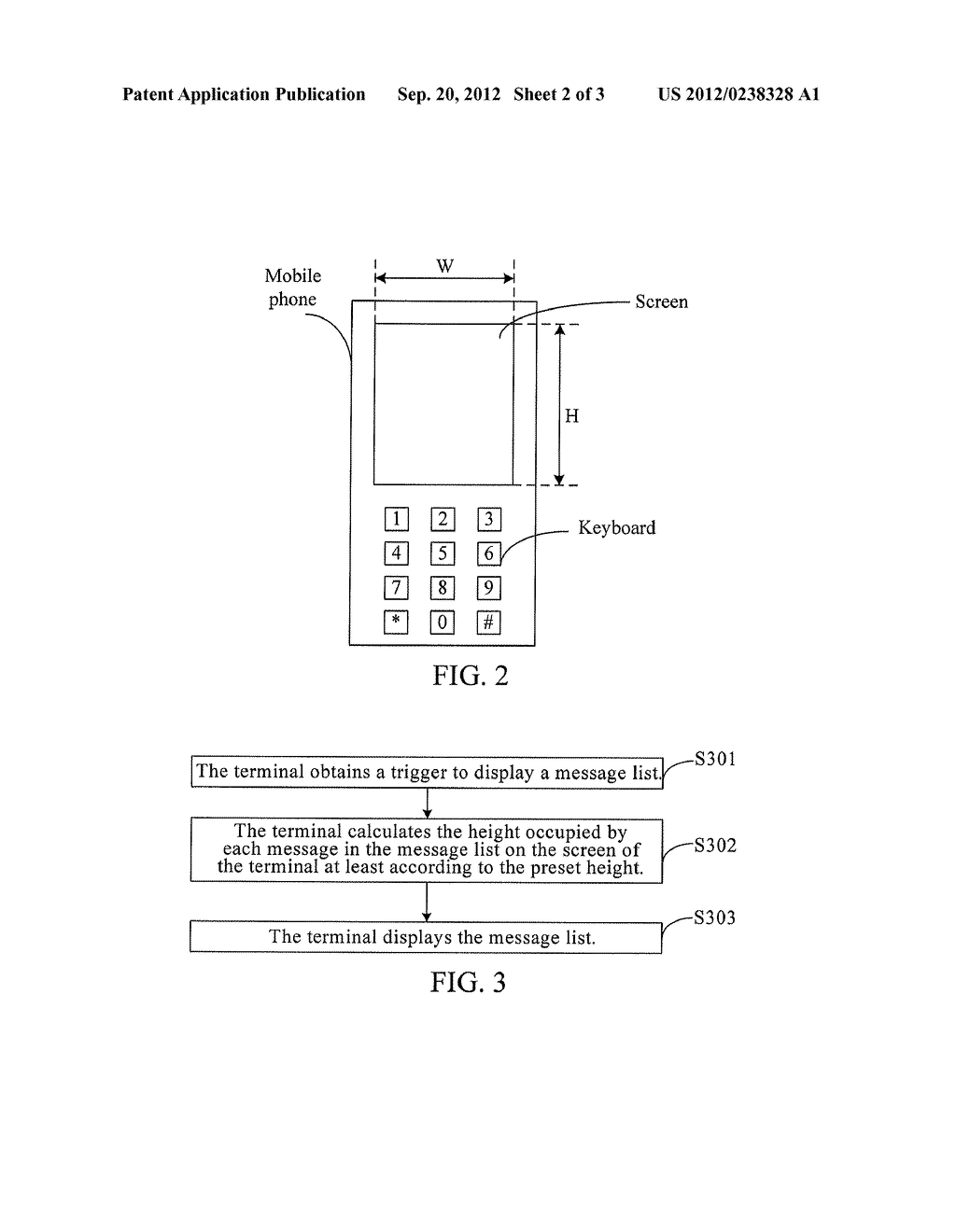 METHOD FOR DISPLAYING MESSAGE LIST ON THE TERMINAL AND TERMINAL - diagram, schematic, and image 03