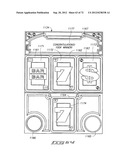 ELECTRONIC GAMING SYSTEM WITH REAL PLAYING CARDS AND MULTIPLE PLAYER     DISPLAYS FOR VIRTUAL CARD AND BETTING IMAGES diagram and image