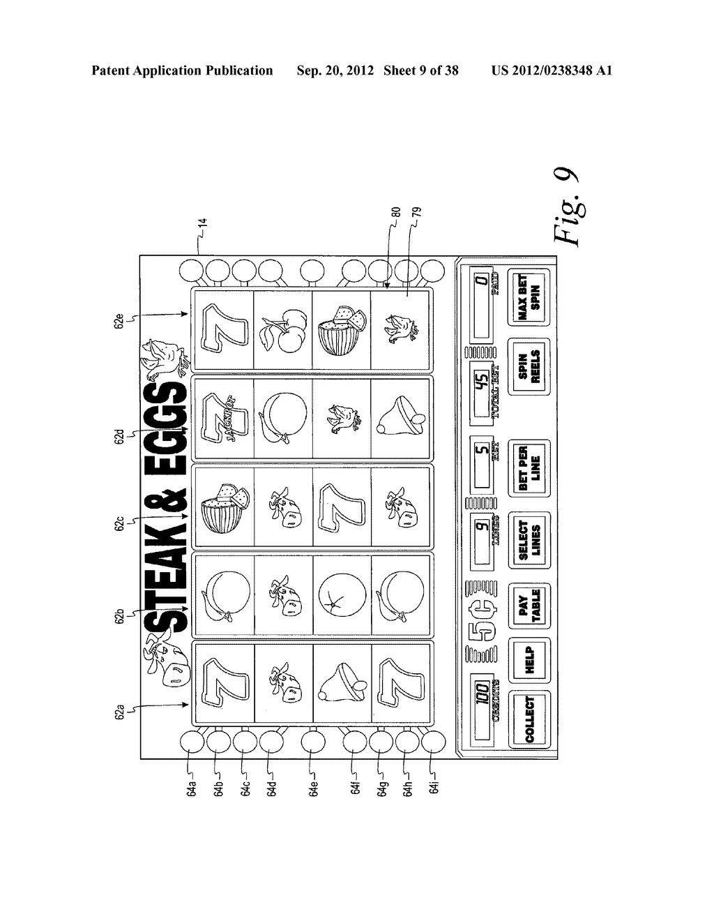 GAMING SYSTEM WITH CASCADING SYMBOL FEATURE - diagram, schematic, and image 10