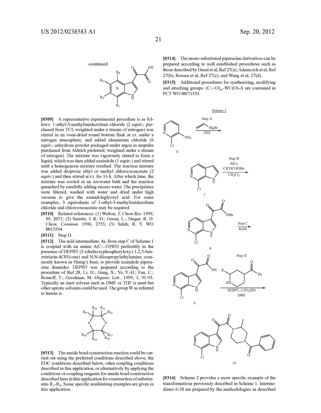 PHARMACEUTICAL FORMULATIONS OF SUBSTITUTED AZAINDOLEOXOACETIC PIPERAZINE     DERIVATIVES WITH PROTEASE INHIBITORS - diagram, schematic, and image 22