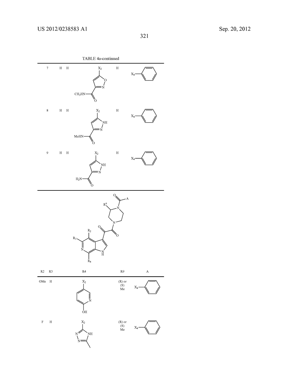 PHARMACEUTICAL FORMULATIONS OF SUBSTITUTED AZAINDOLEOXOACETIC PIPERAZINE     DERIVATIVES WITH PROTEASE INHIBITORS - diagram, schematic, and image 322