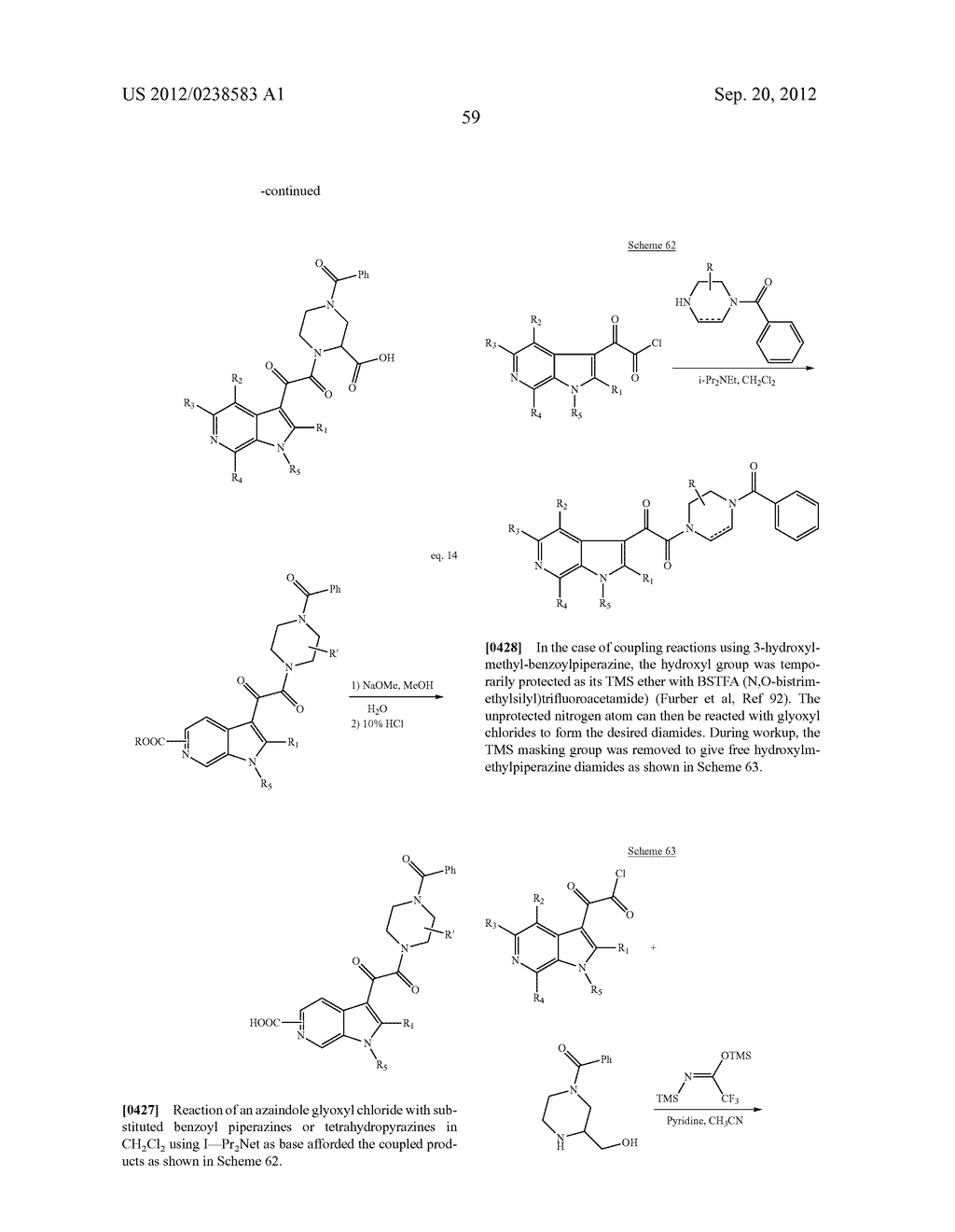 PHARMACEUTICAL FORMULATIONS OF SUBSTITUTED AZAINDOLEOXOACETIC PIPERAZINE     DERIVATIVES WITH PROTEASE INHIBITORS - diagram, schematic, and image 60