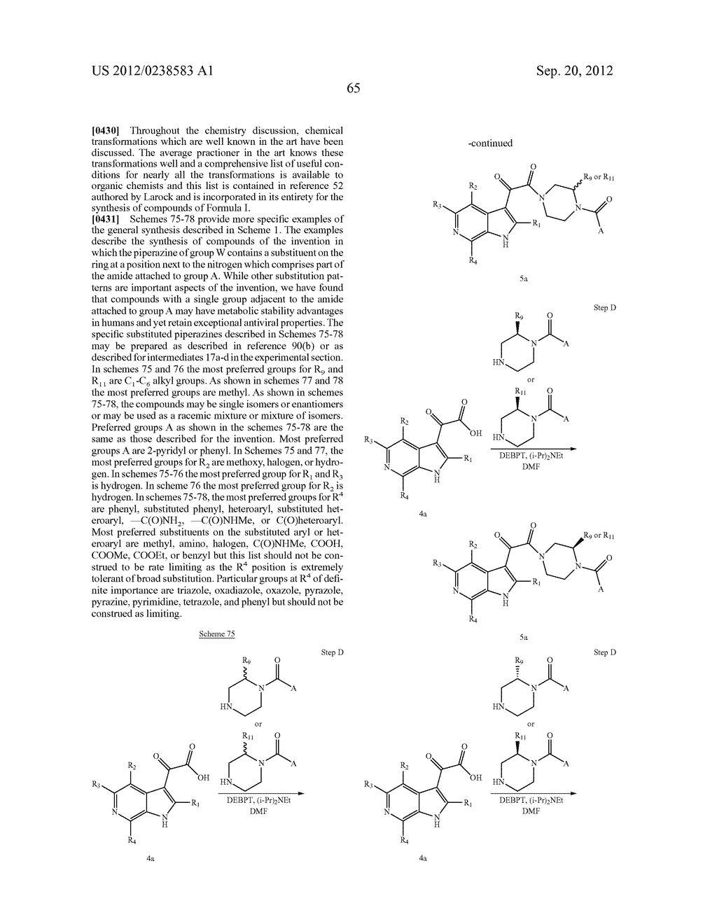 PHARMACEUTICAL FORMULATIONS OF SUBSTITUTED AZAINDOLEOXOACETIC PIPERAZINE     DERIVATIVES WITH PROTEASE INHIBITORS - diagram, schematic, and image 66