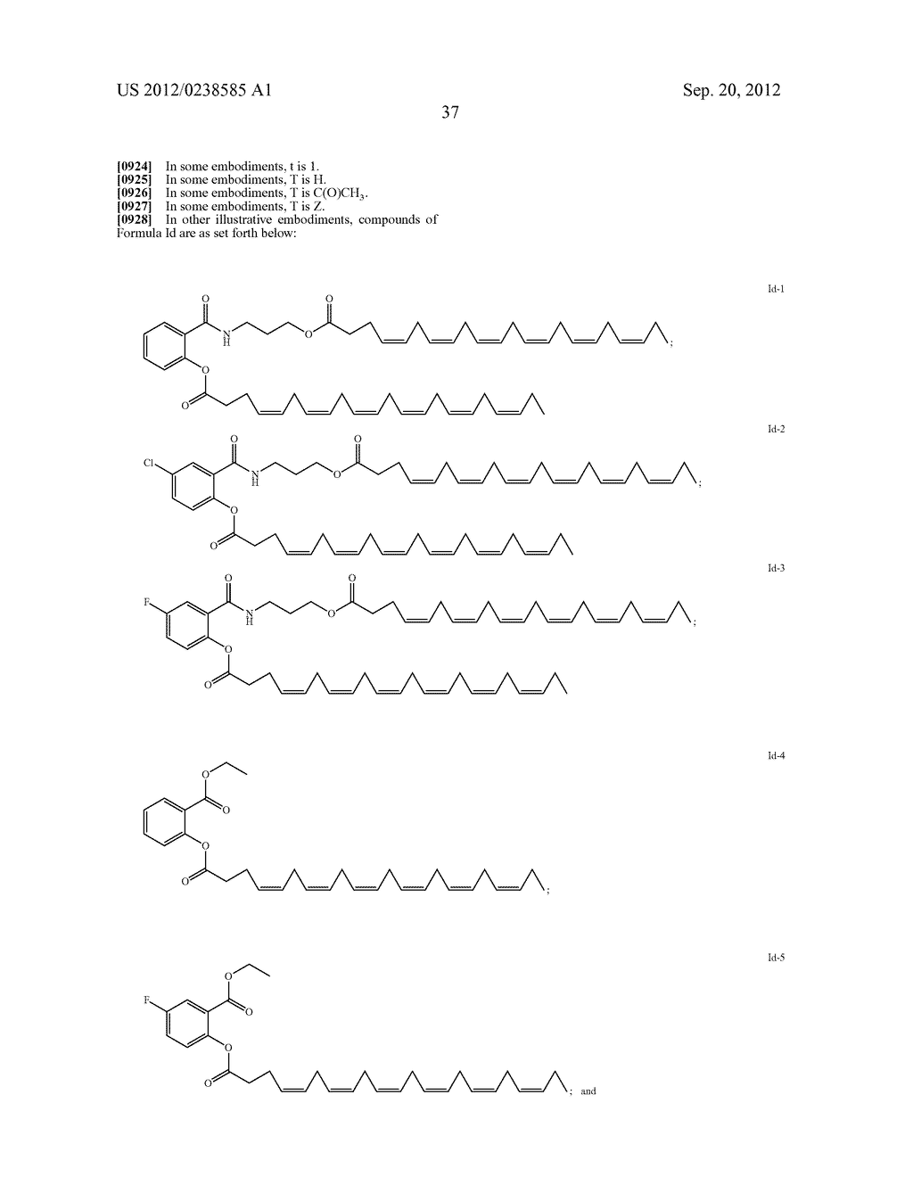 FATTY ACID ACETYLATED SALICYLATES AND THEIR USES - diagram, schematic, and image 41