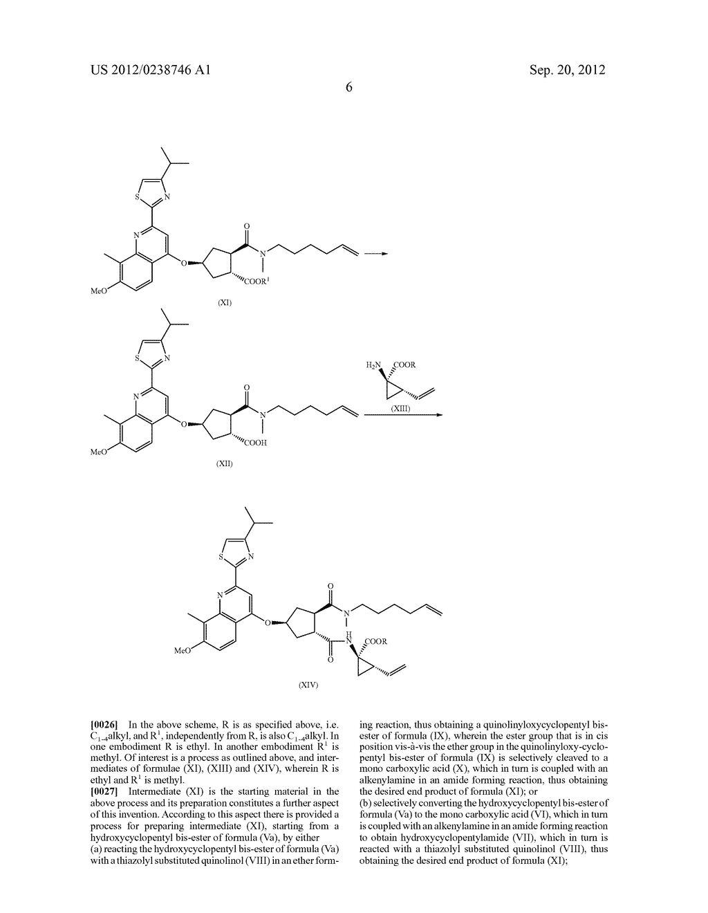 Processes and Intermediates for Preparing a Macrocyclic Protease Inhibitor     of HCV - diagram, schematic, and image 07