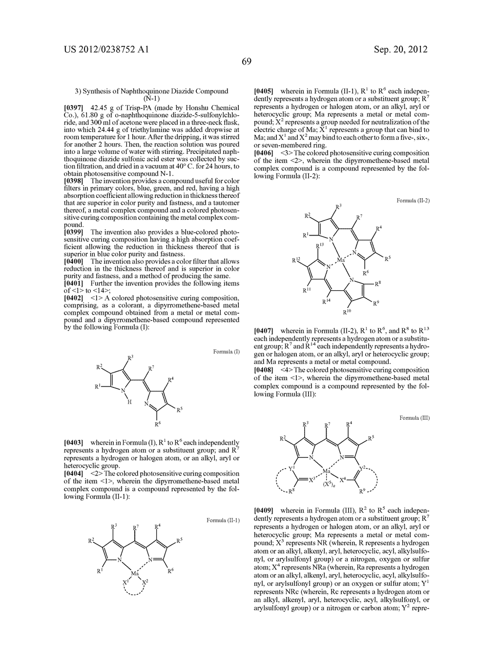 COMPOUND OR ITS TAUTOMER, METAL COMPLEX COMPOUND, COLORED PHOTOSENSITIVE     CURING COMPOSITION, COLOR FILTER, AND PRODUCTION - diagram, schematic, and image 70