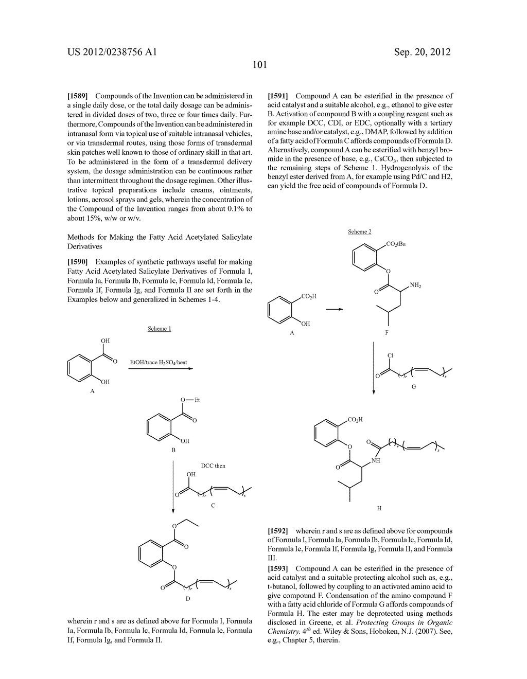 FATTY ACID ACETYLATED SALICYLATES AND THEIR USES - diagram, schematic, and image 105