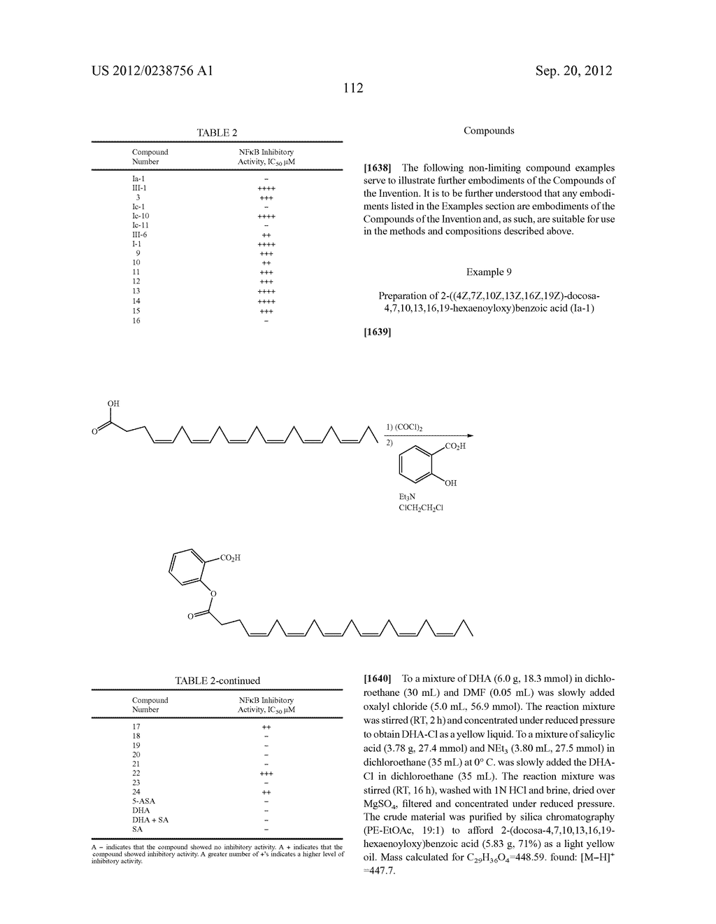 FATTY ACID ACETYLATED SALICYLATES AND THEIR USES - diagram, schematic, and image 116