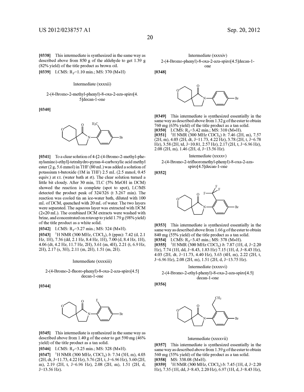 SUBSTITUTED TETRAHYDROPYRAN SPIRO PYRROLIDINONE AND PIPERIDINONE,     PREPARATION AND THERAPEUTIC USE THEREOF - diagram, schematic, and image 21