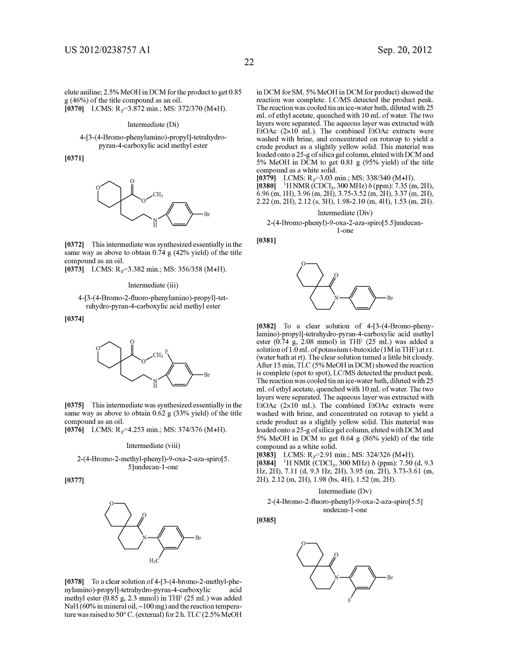 SUBSTITUTED TETRAHYDROPYRAN SPIRO PYRROLIDINONE AND PIPERIDINONE,     PREPARATION AND THERAPEUTIC USE THEREOF - diagram, schematic, and image 23