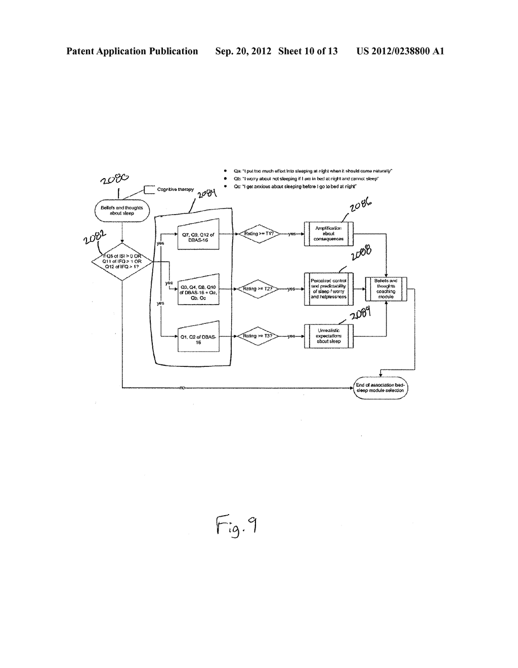 METHOD AND SYSTEM FOR PROVIDING BEHAVIOURAL THERAPY FOR INSOMNIA - diagram, schematic, and image 11