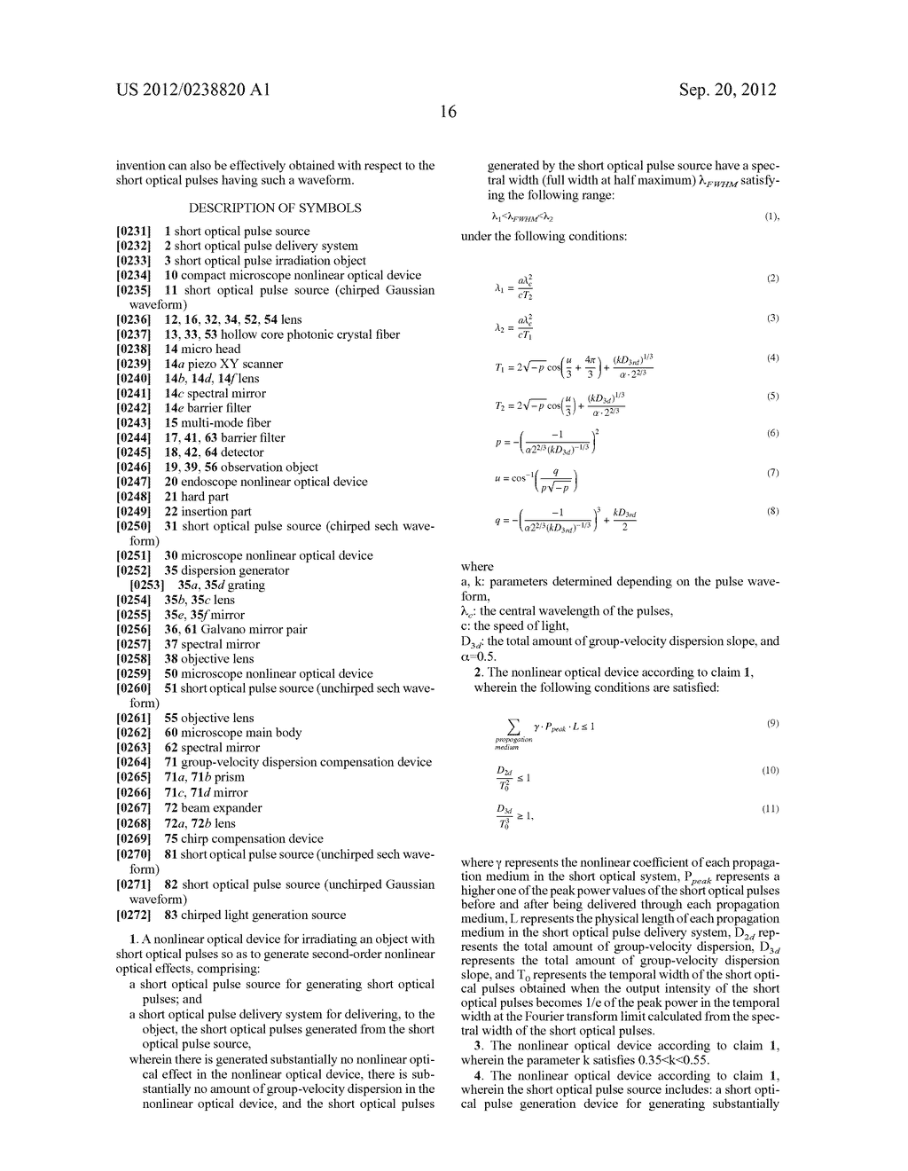 NONLINEAR OPTICAL DEVICE, MULTIPHOTON MICROSCOPE, AND ENDOSCOPE - diagram, schematic, and image 38