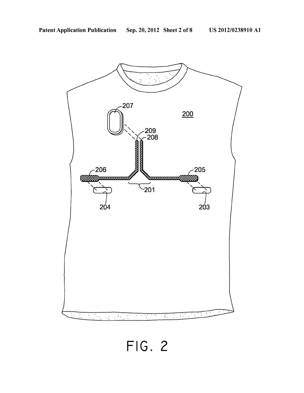 APPAREL FOR PHYSIOLOGICAL TELEMETRY DURING ATHLETICS - diagram, schematic, and image 03