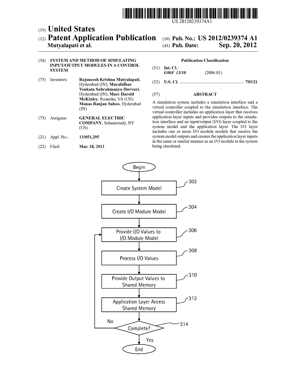 SYSTEM AND METHOD OF SIMULATING INPUT/OUTPUT MODULES IN A CONTROL SYSTEM - diagram, schematic, and image 01