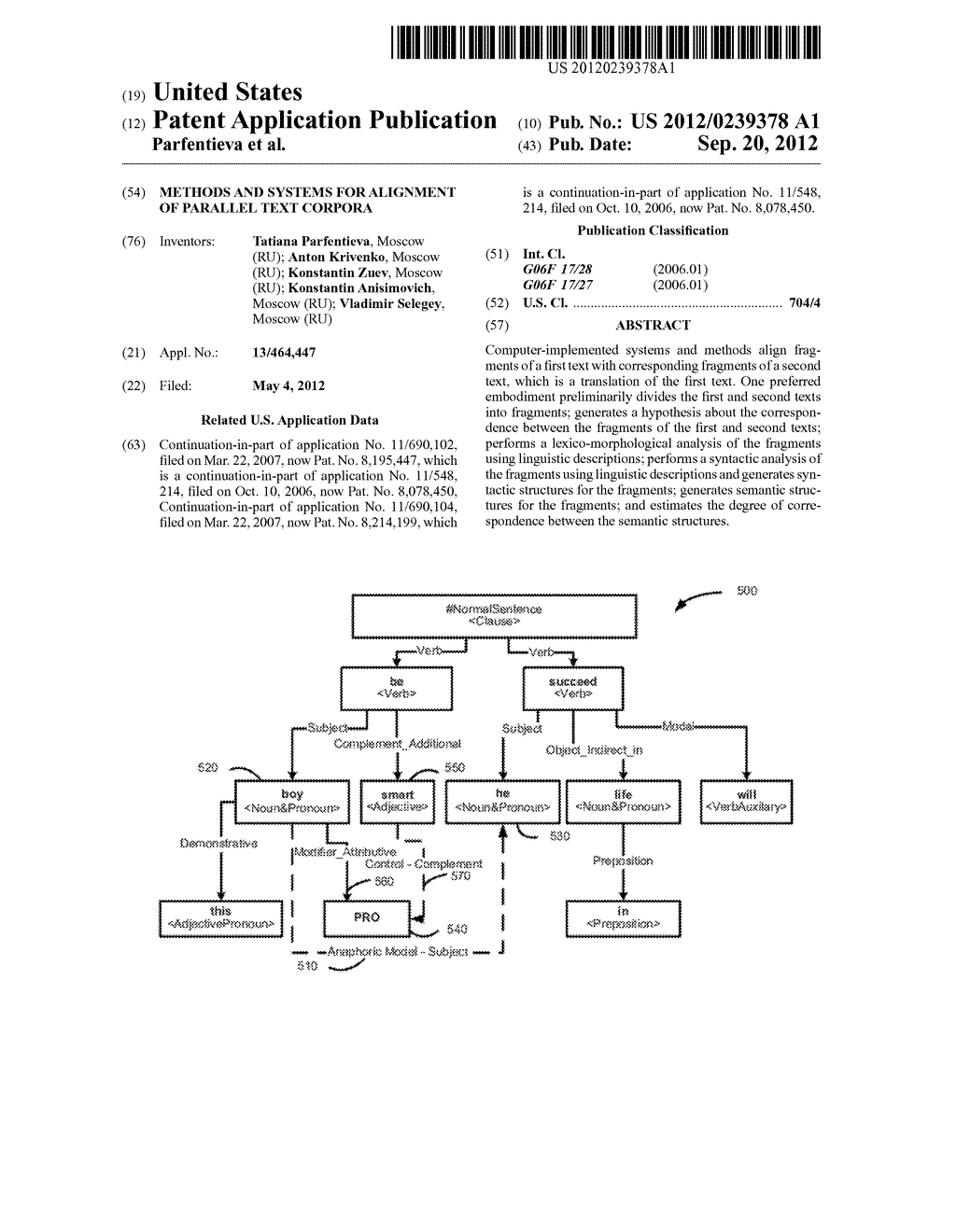 Methods and Systems for Alignment of Parallel Text Corpora - diagram, schematic, and image 01