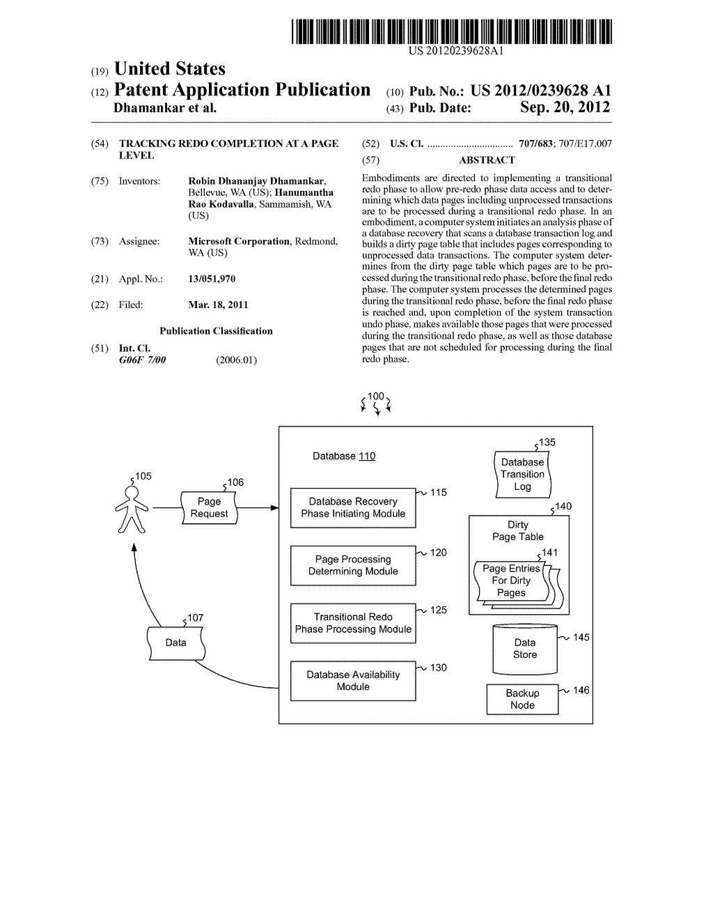 TRACKING REDO COMPLETION AT A PAGE LEVEL - diagram, schematic, and image 01