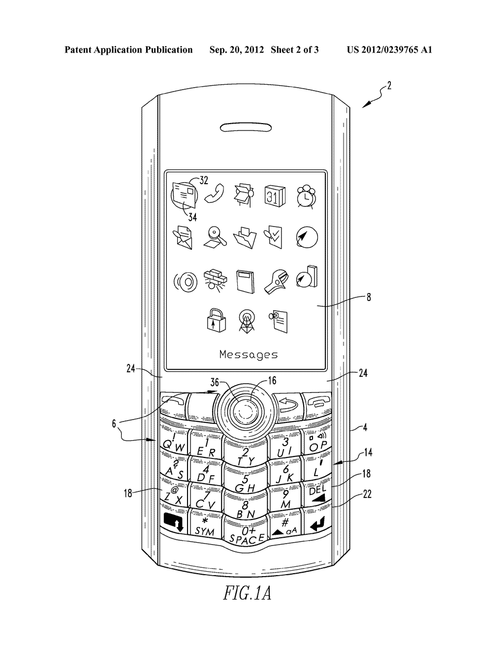 HANDHELD ELECTRONIC DEVICE HAVING SERVICE-SPECIFIC MESSAGE MANAGEMENT     FEATURE SUPPORT AND ASSOCIATED METHOD - diagram, schematic, and image 03