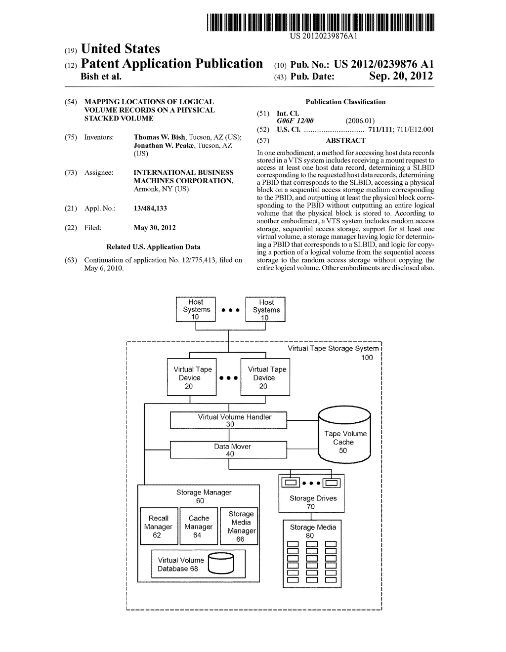 MAPPING LOCATIONS OF LOGICAL VOLUME RECORDS ON A PHYSICAL STACKED VOLUME - diagram, schematic, and image 01