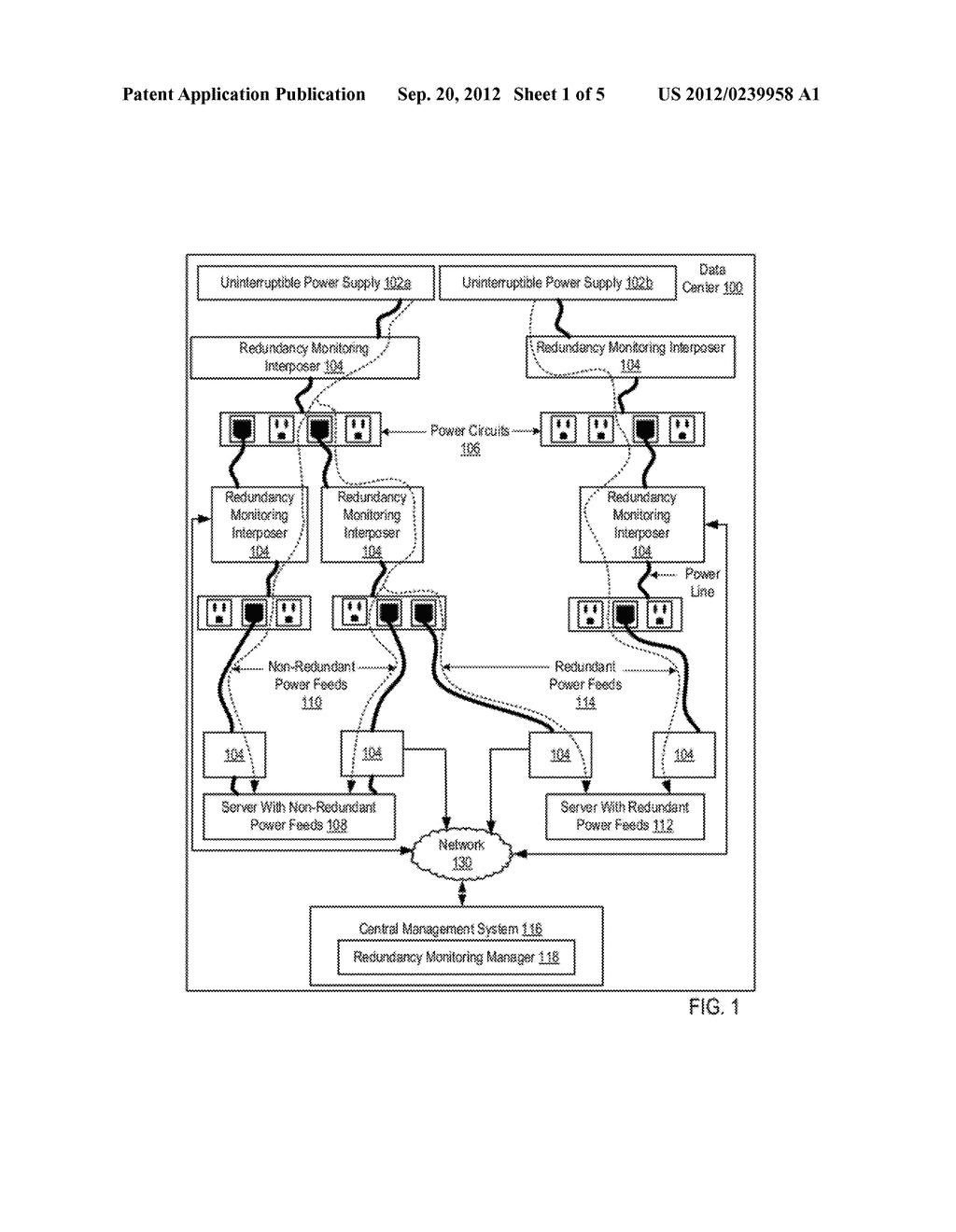 Determining Redundancy Of Power Feeds Connecting A Server To A Power     Supply - diagram, schematic, and image 02