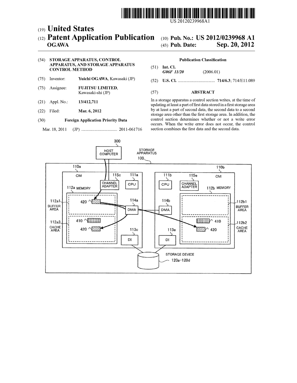 STORAGE APPARATUS, CONTROL APPARATUS, AND STORAGE APPARATUS CONTROL METHOD - diagram, schematic, and image 01