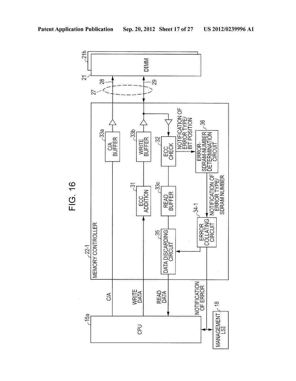 MEMORY CONTROLLER, INFORMATION PROCESSING APPARATUS AND METHOD OF     CONTROLLING MEMORY CONTROLLER - diagram, schematic, and image 18