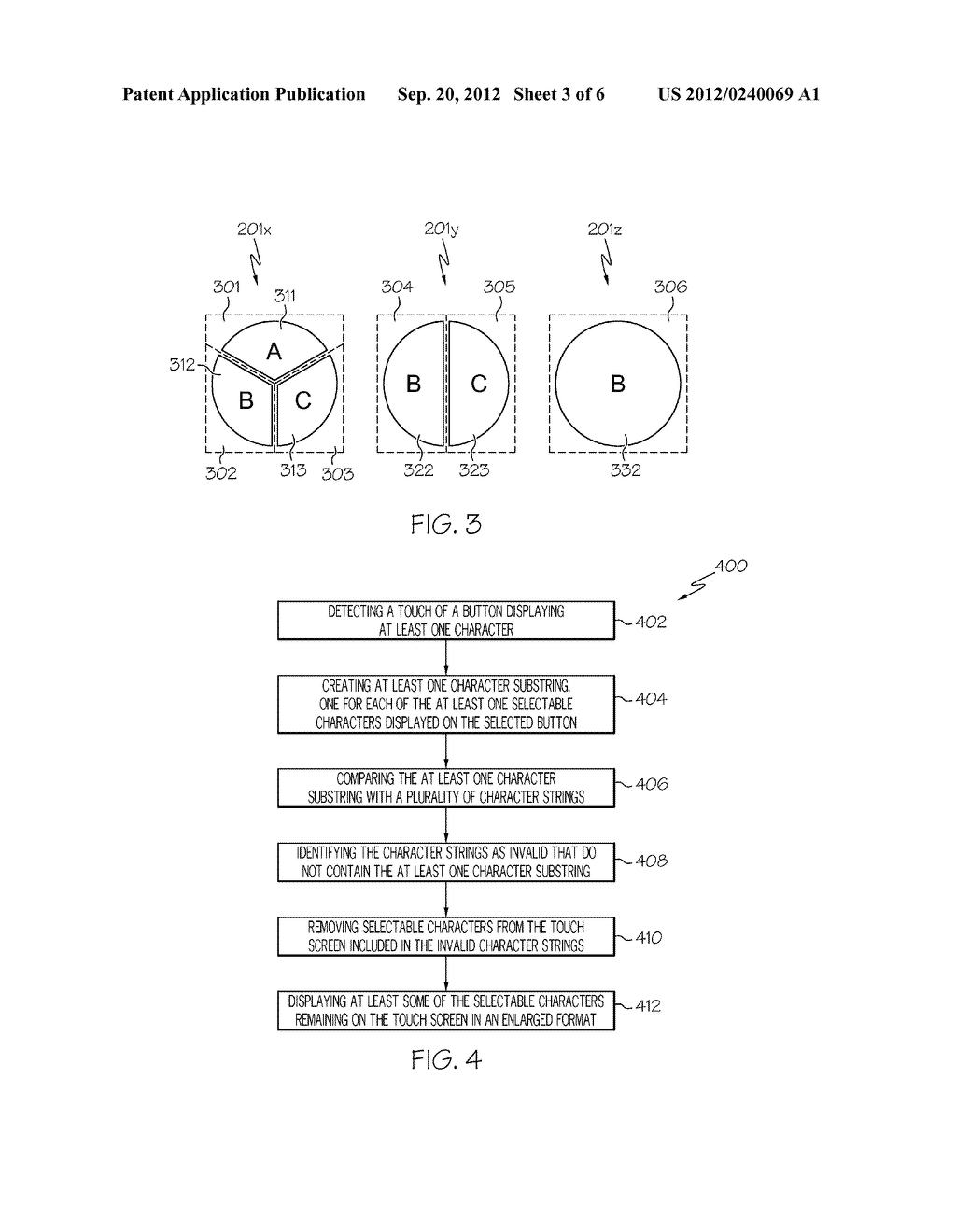 METHOD FOR ENLARGING CHARACTERS DISPLAYED ON AN ADAPTIVE TOUCH SCREEN KEY     PAD - diagram, schematic, and image 04