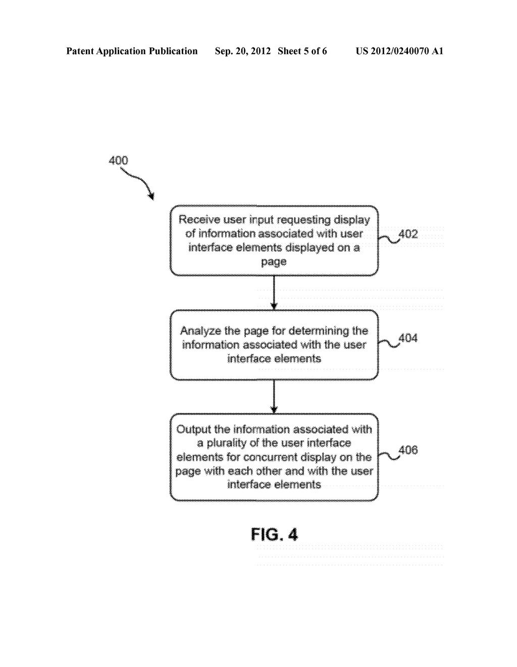 METHODS FOR SHOWING USER INTERFACE ELEMENTS IN AN APPLICATION - diagram, schematic, and image 06