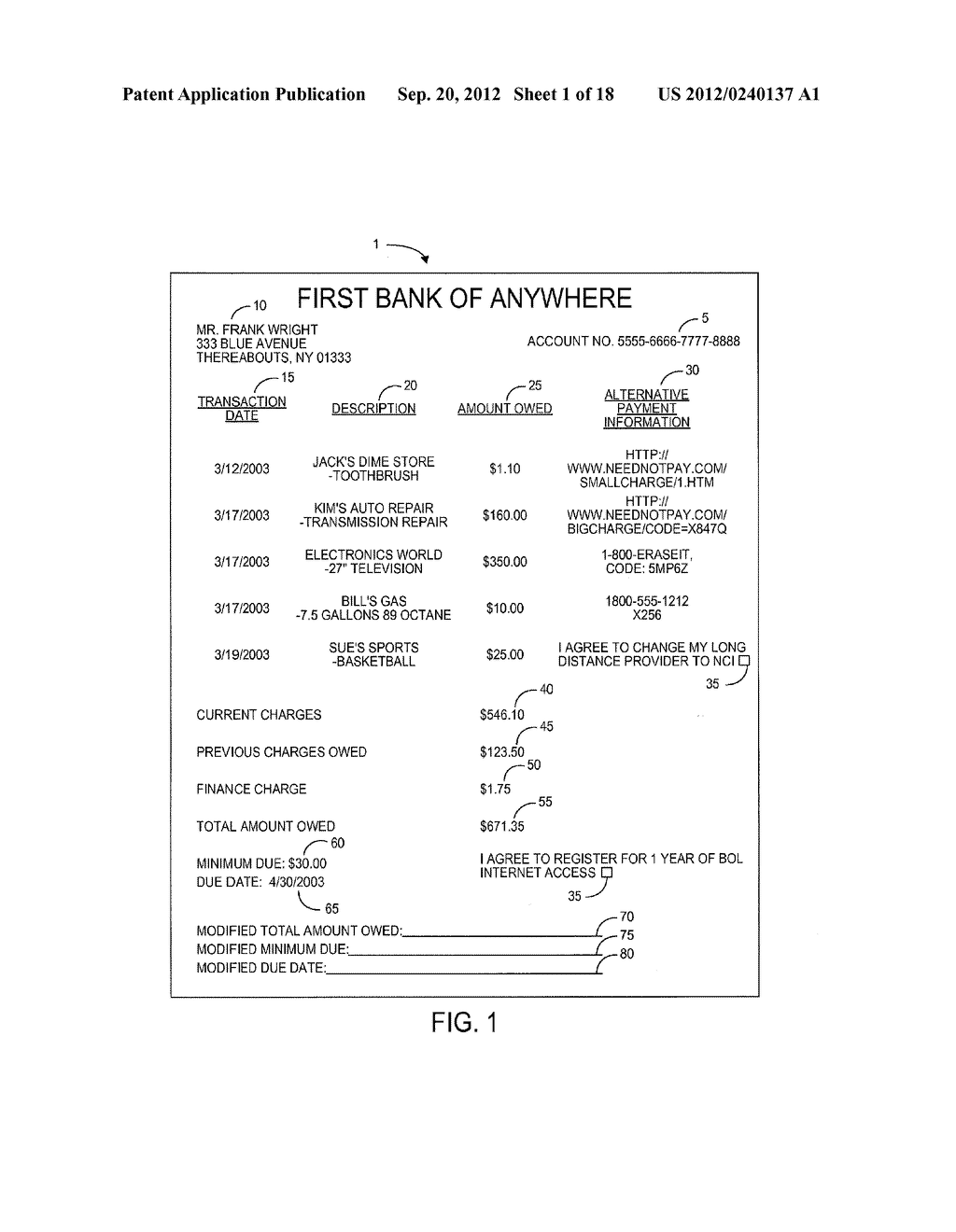 SYSTEM FOR PROVIDING OFFERS USING A BILLING STATEMENT - diagram, schematic, and image 02