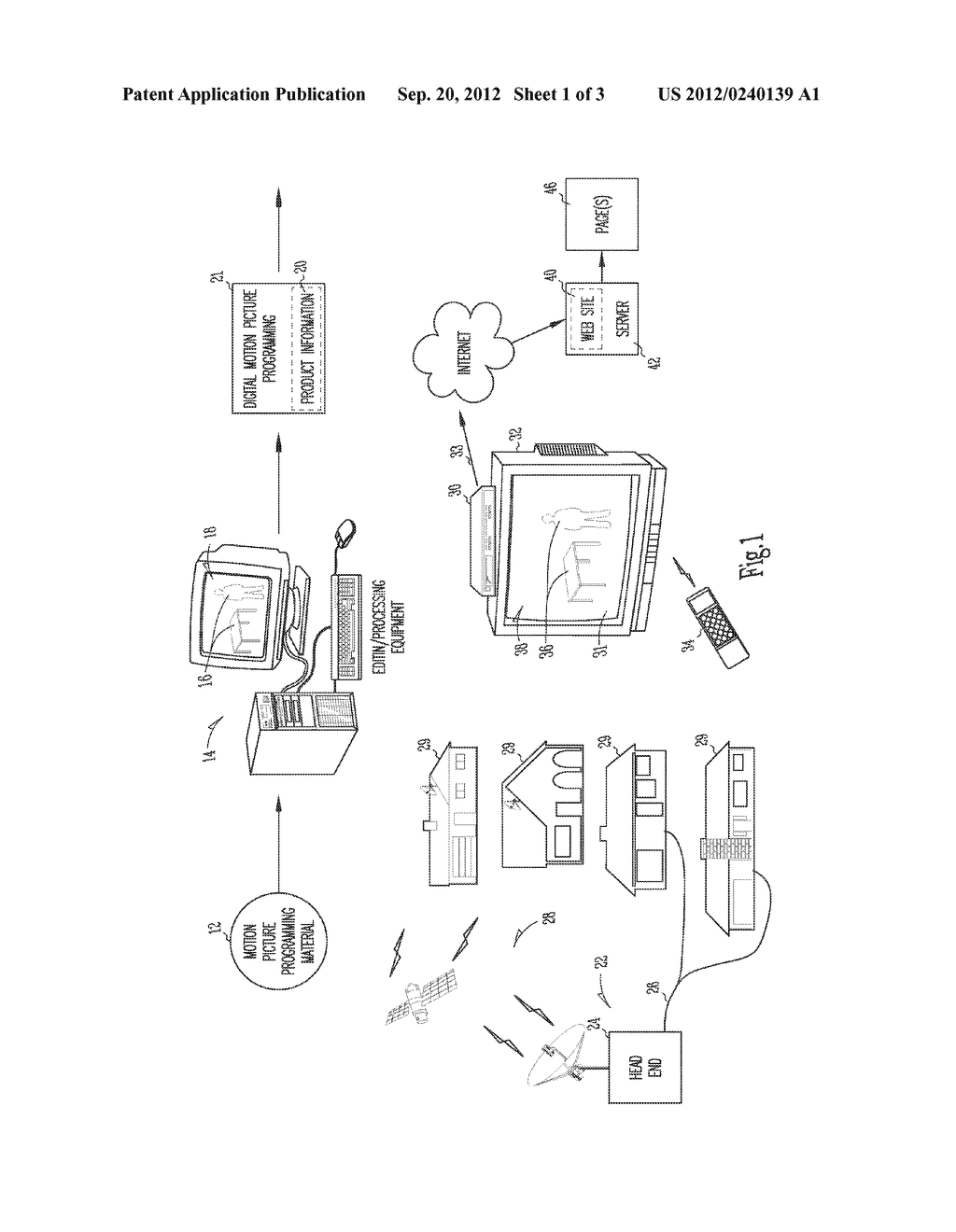 METHOD AND APPARATUS FOR DISPLAYING INFORMATION IN RESPONSE TO MOTION     PICTURE PROGRAMMING - diagram, schematic, and image 02