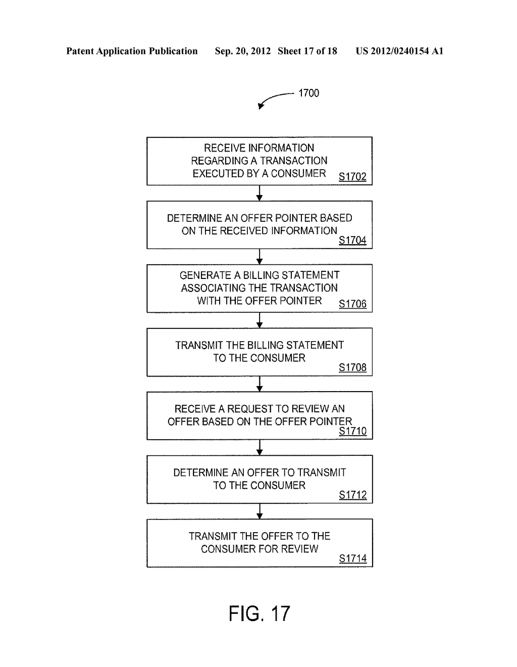 SYSTEM FOR PROVIDING OFFERS USING A BILLING STATEMENT - diagram, schematic, and image 18