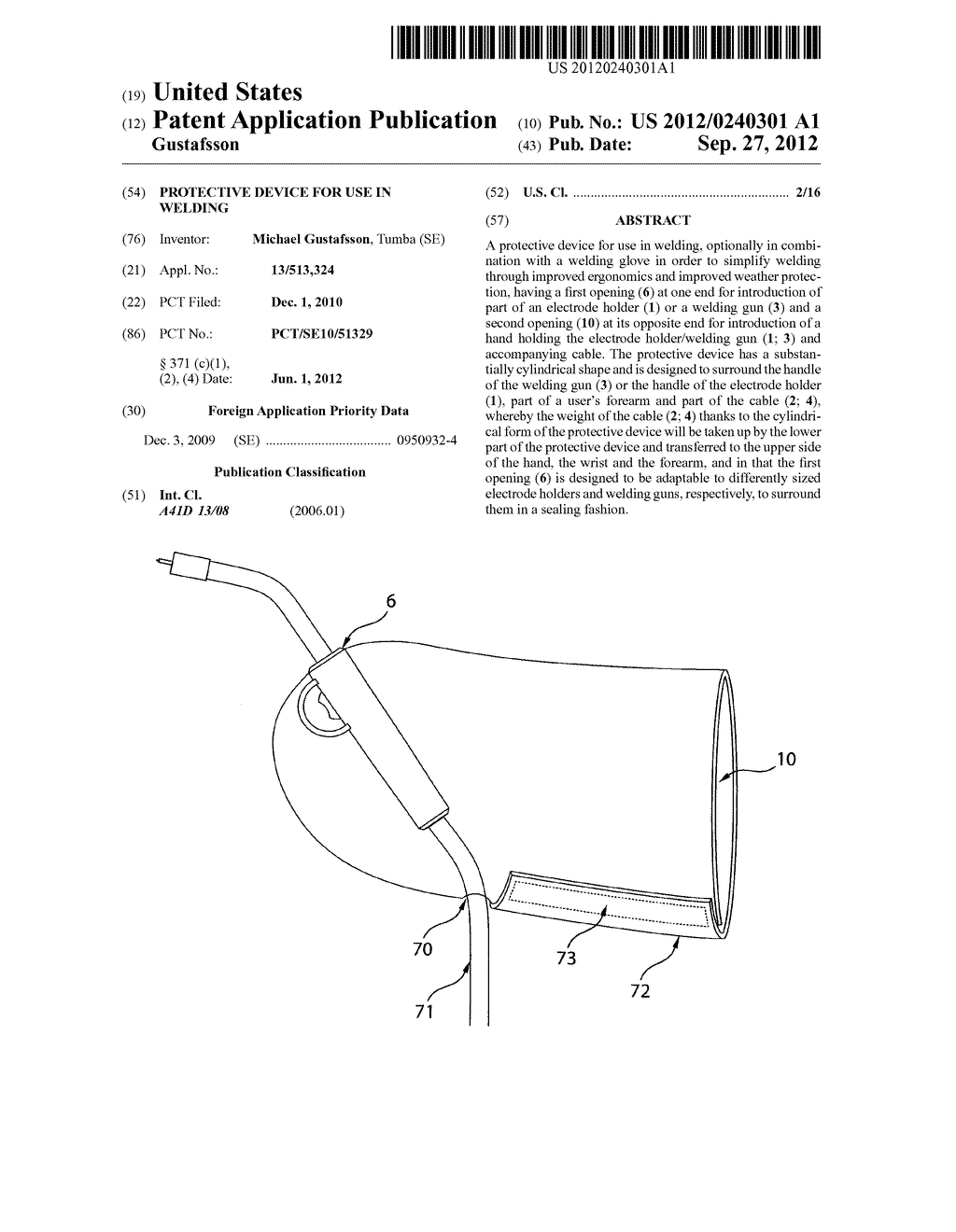  PROTECTIVE DEVICE FOR USE IN WELDING - diagram, schematic, and image 01