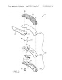 Folding knife with two-stage lock release diagram and image