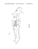 Folding knife with two-stage lock release diagram and image