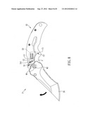 Folding knife with two-stage lock release diagram and image