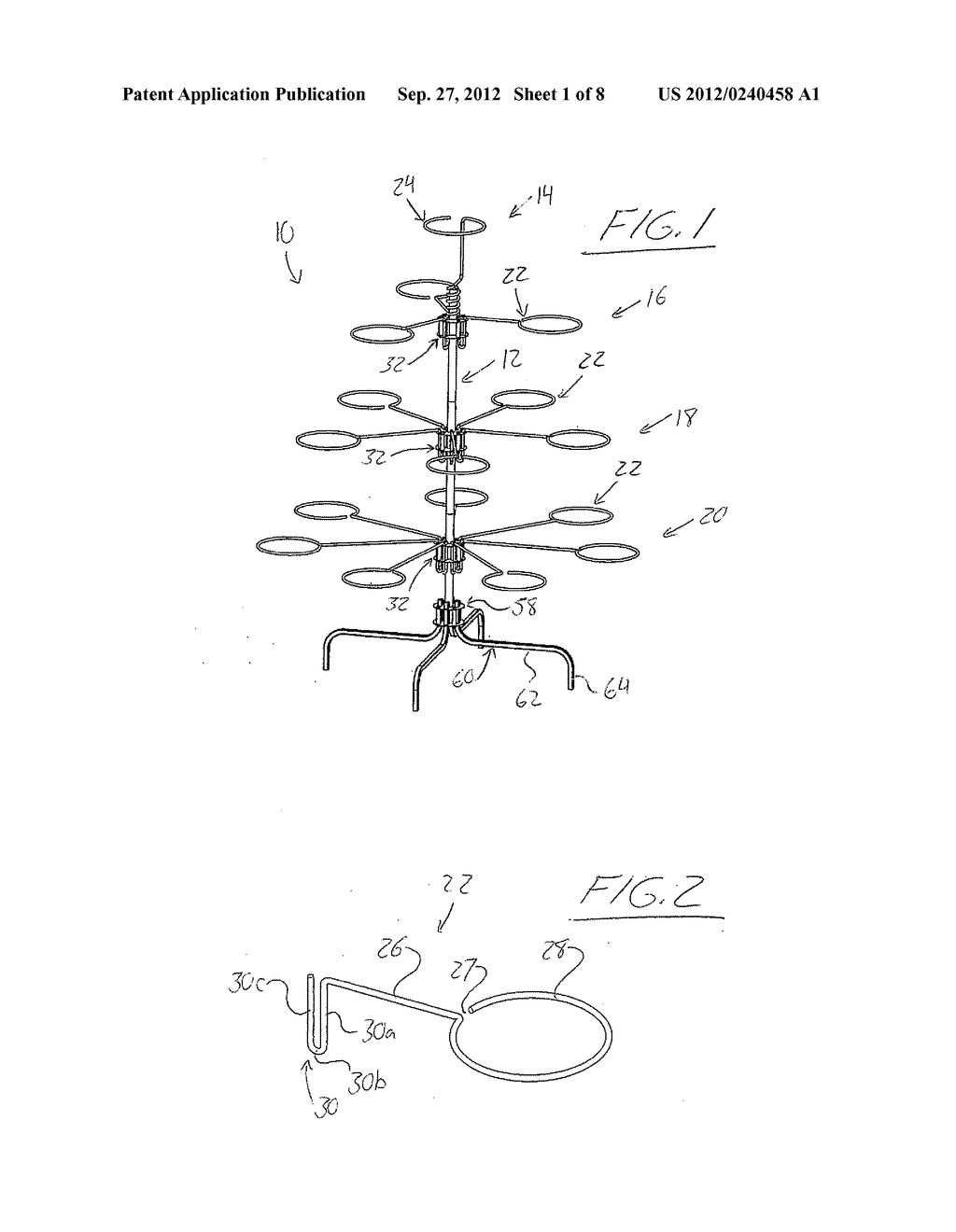 Tree-Style Potted Plant Holder and Hubs, Supports, Adapters and Watering     System for Same - diagram, schematic, and image 02