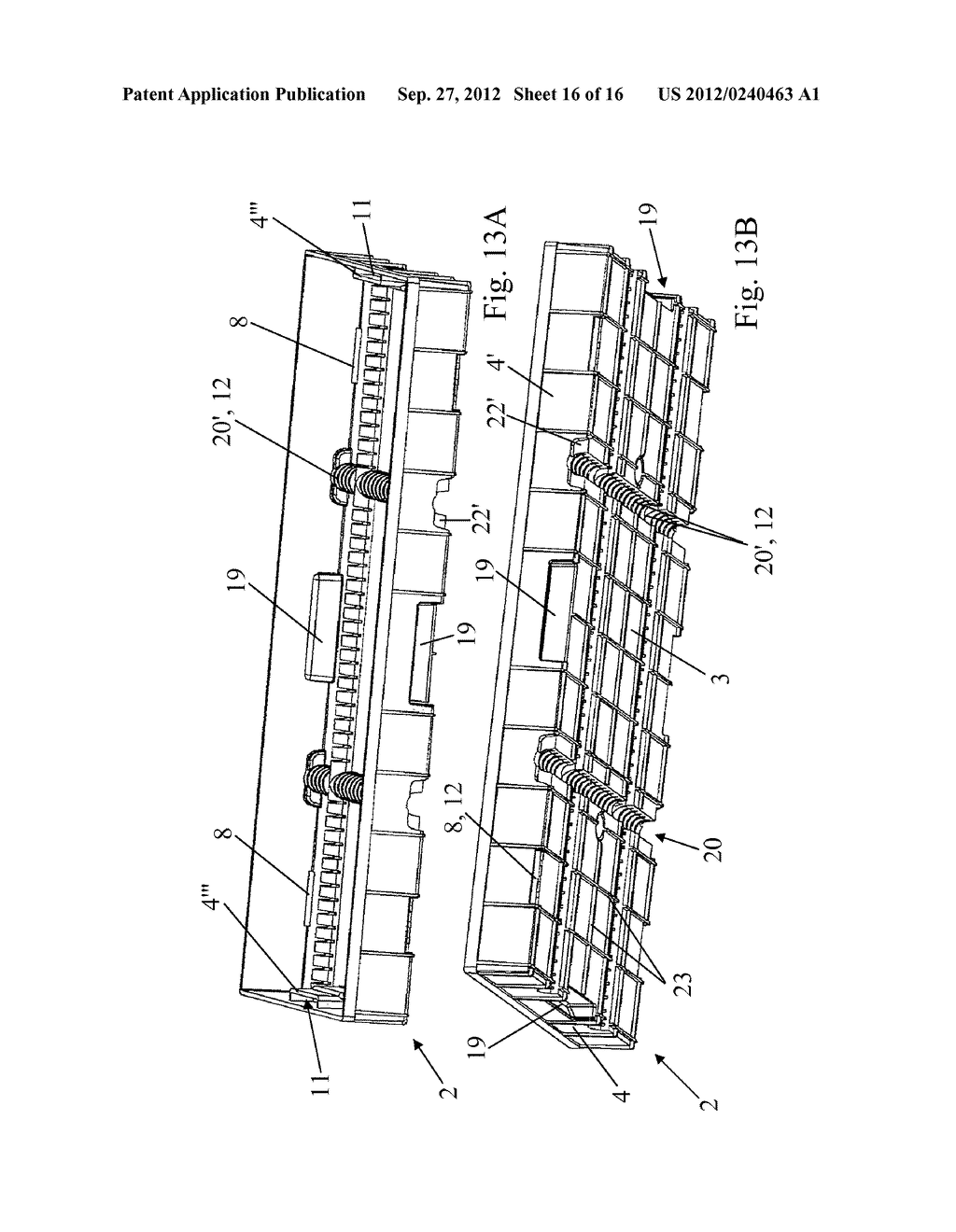 MODULAR PLANTING AND CULTIVATING CONTAINER AND SYSTEM AND REVEGETATION     METHOD USING SUCH CONTAINERS - diagram, schematic, and image 17