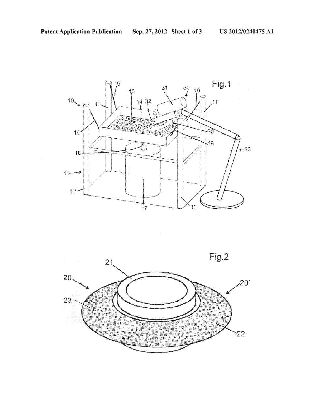 METHOD AND DEVICE FOR PRODUCING A BASE BODY WITH HARD MATERIAL PARTICLES - diagram, schematic, and image 02